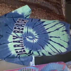 Boho hippie tie-dyed Delray Beach Florida t-shirt